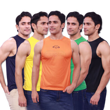 Pack Of 5 Sleeveless Vests For Men (5SL7)