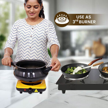 1000 Watt Electric Flameless Cooking Stove With Heat Adjustment (ECS5)